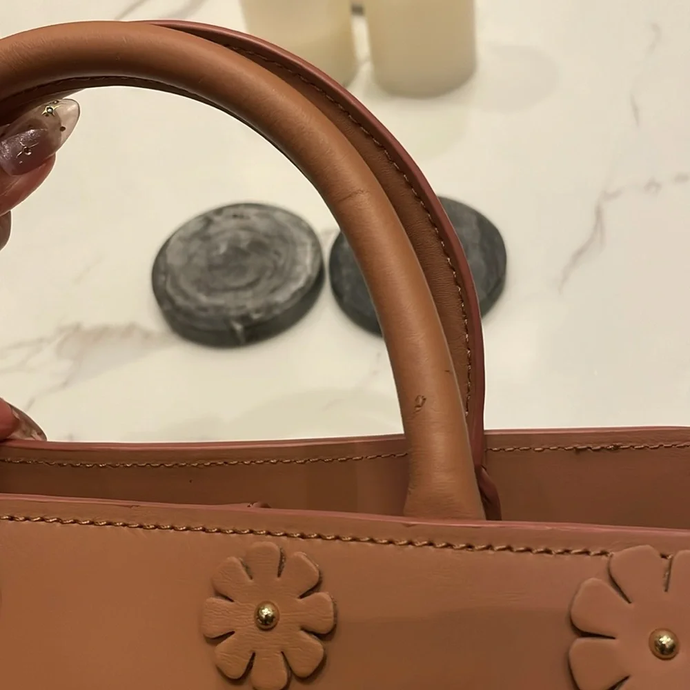 Zac Posen NWT limited sample purse Tan Floral Large Woman’s Satchel